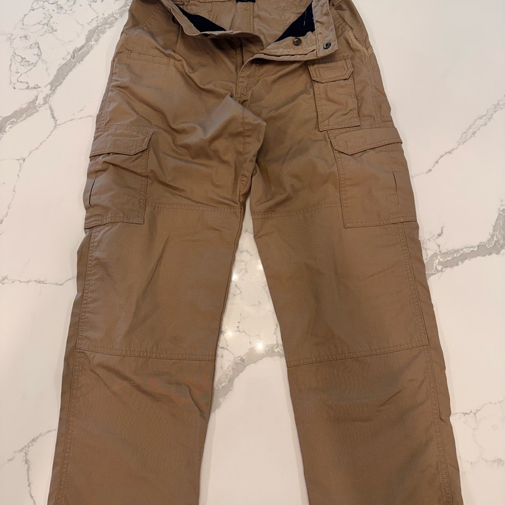 5.11 Tactical Tan Cargo Pants Durable Cotton Blend